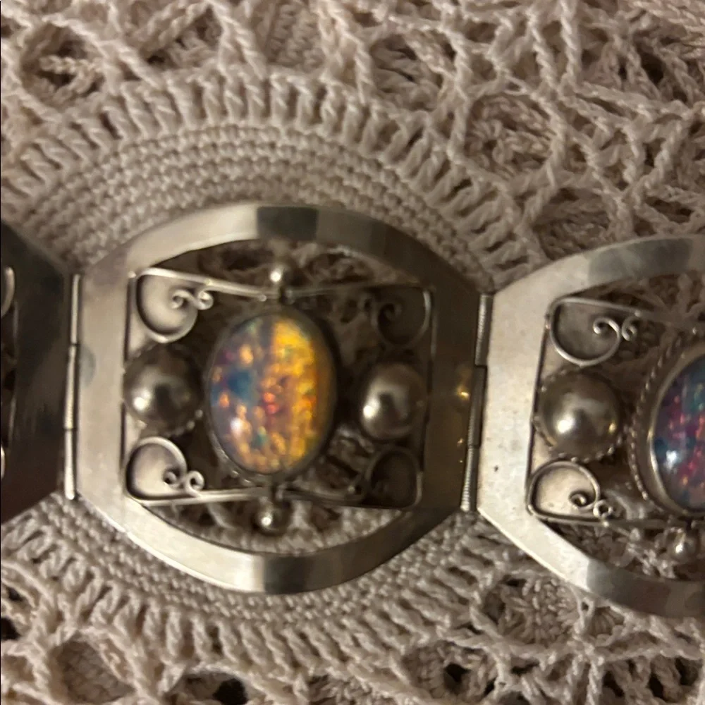 Vintage Sterling 925 Taxco link bracelet - Picture 5 of 13